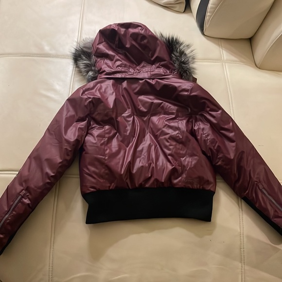 Spyder Bella genuine fox fur trim waterproof down ski jacket - Picture 14 of 14